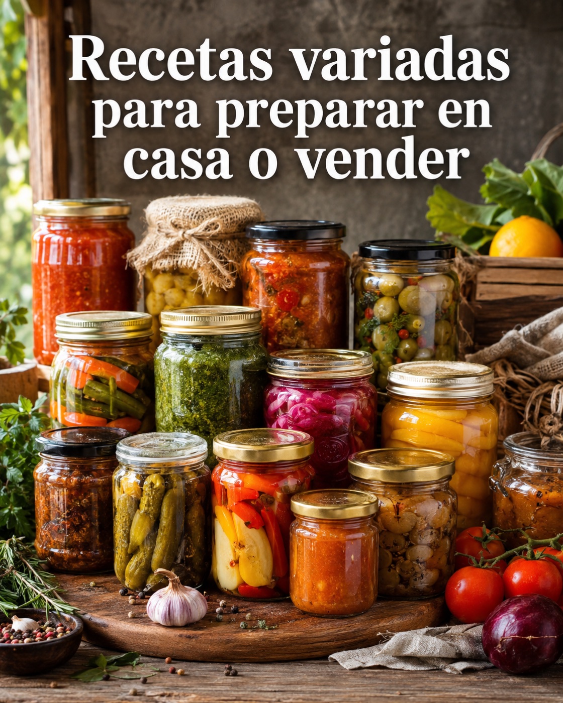 Recetas variadas para preparar en casa o vender